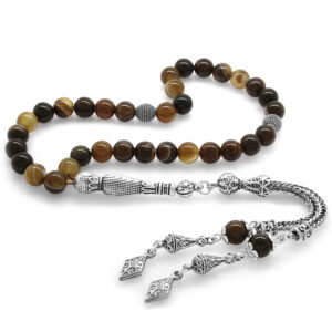 Globe cut Madagascar Agate Natural Stone Rosary